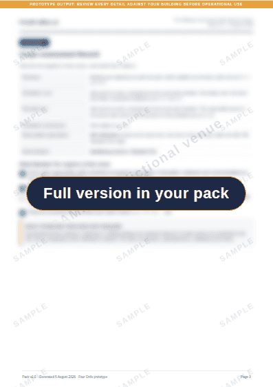 The Maltings Community Hall pack, page 3 of 13, blurred. The text is in your own pack.