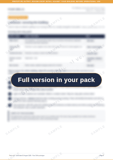 The Maltings Community Hall pack, page 8 of 13, blurred. The text is in your own pack.