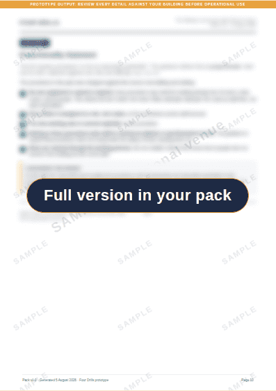 The Maltings Community Hall pack, page 10 of 13, blurred. The text is in your own pack.